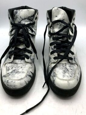 Balenciaga Embossed Logo Leather Insole Marble Print